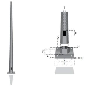 Poste Octagonal Metálico | 10 metros